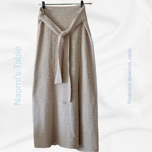 Free People Elegant Cream Knit Skirt